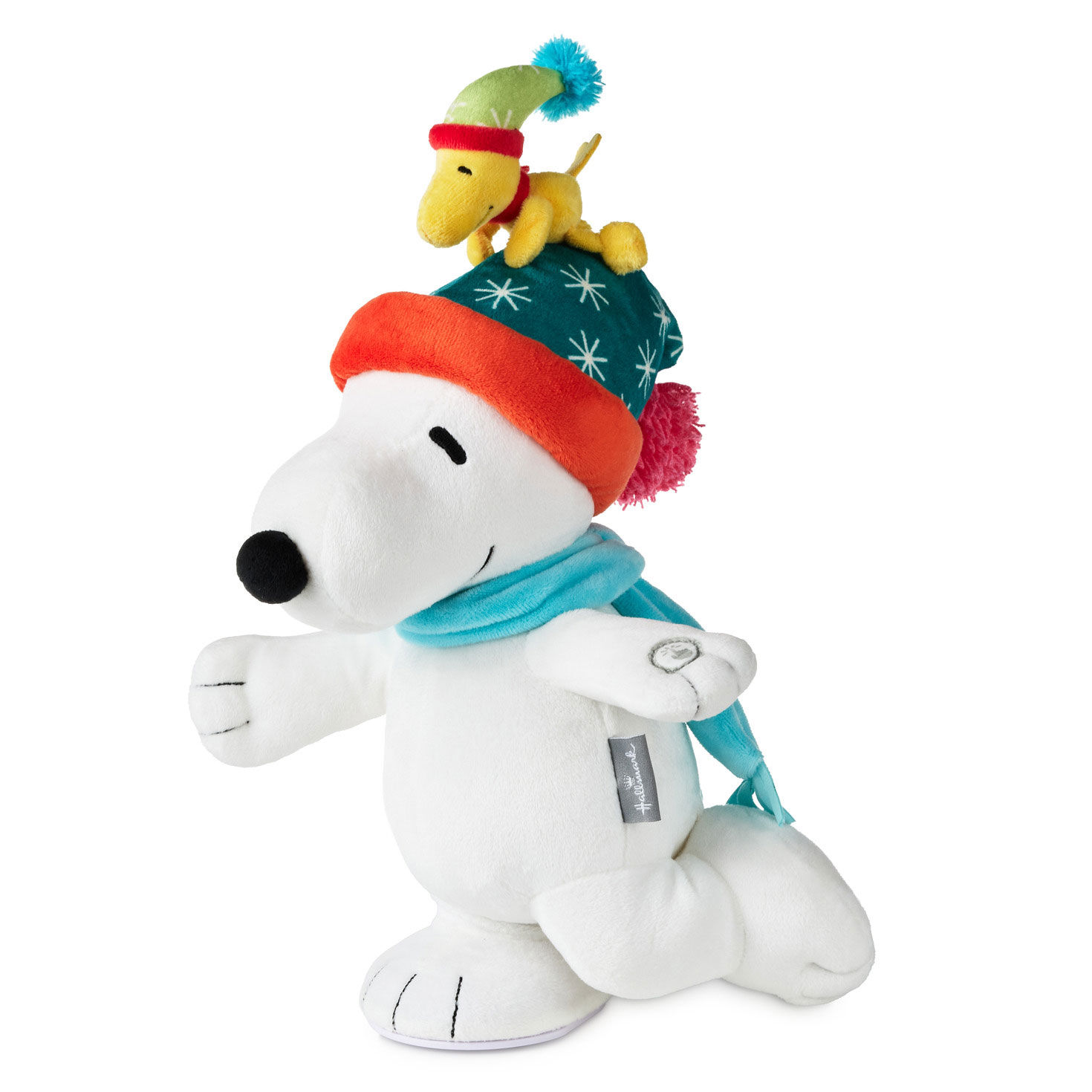 Snoopy and Woodstock Ice Skating Plush side image number 6