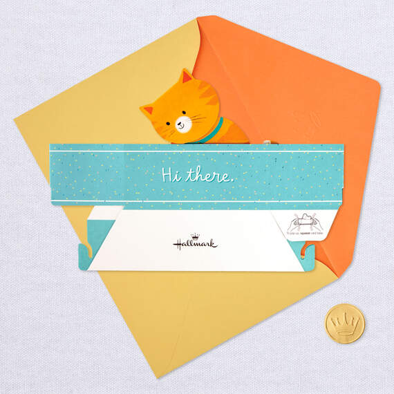 Hi There Cat 3D Pop-Up Hello Card, , large image number 5