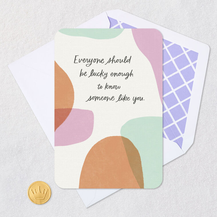 Pastel Abstract Shapes Thank You Card Card Front with Envelope and Gold Seal image number 5