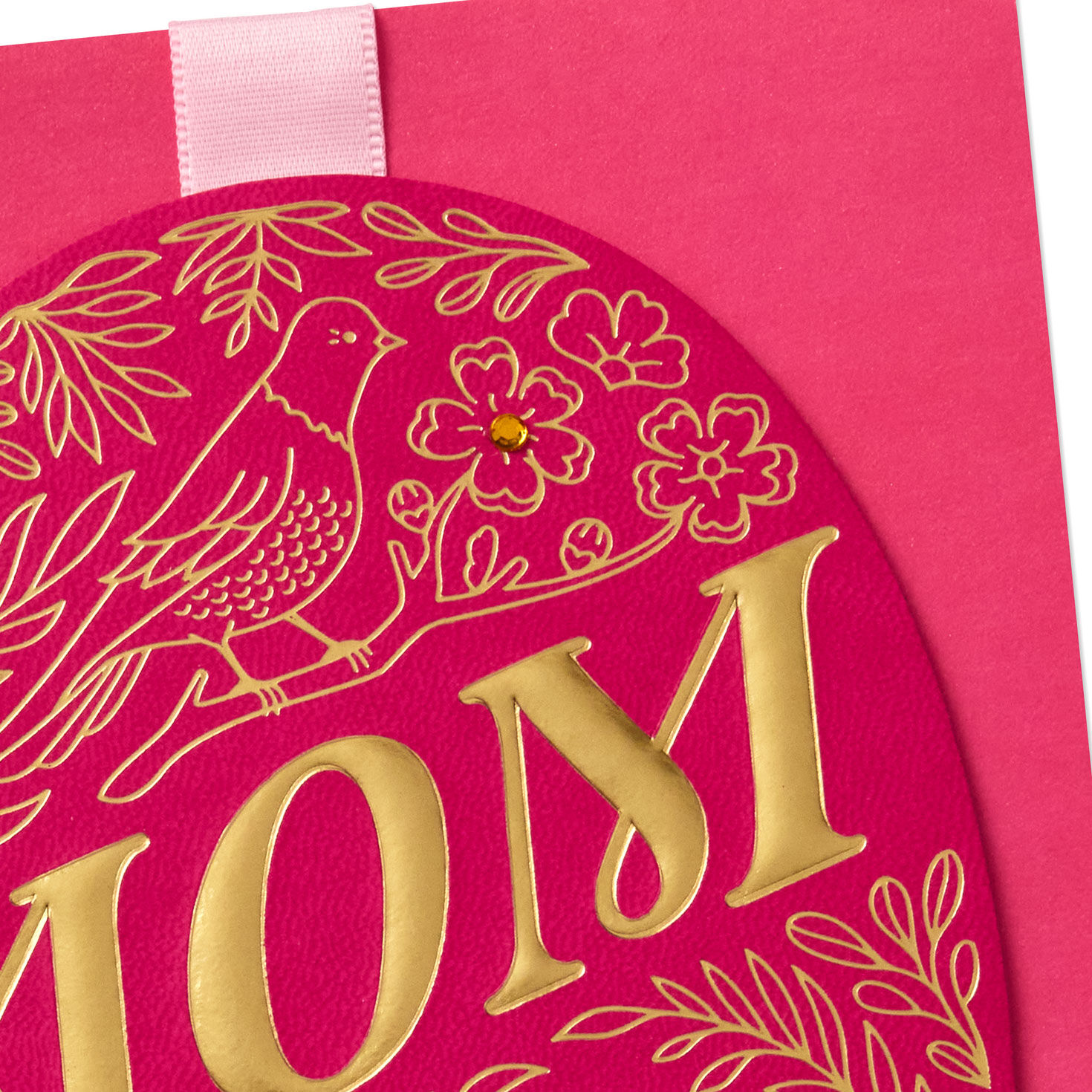 Bird and Flowers Mom Mother's Day Card From Son Card Front Detail image number 5