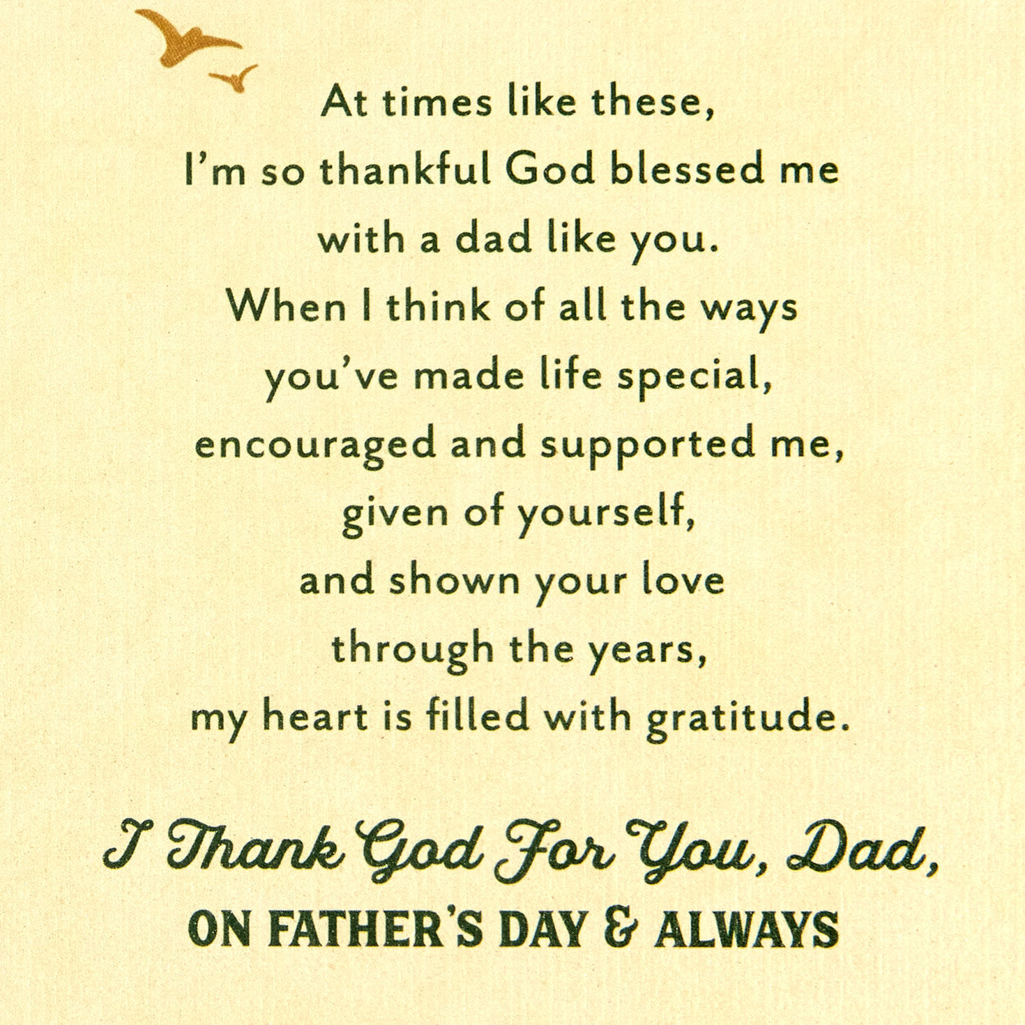 Mountain Stream Religious Father's Day Card Sentiment image number 2