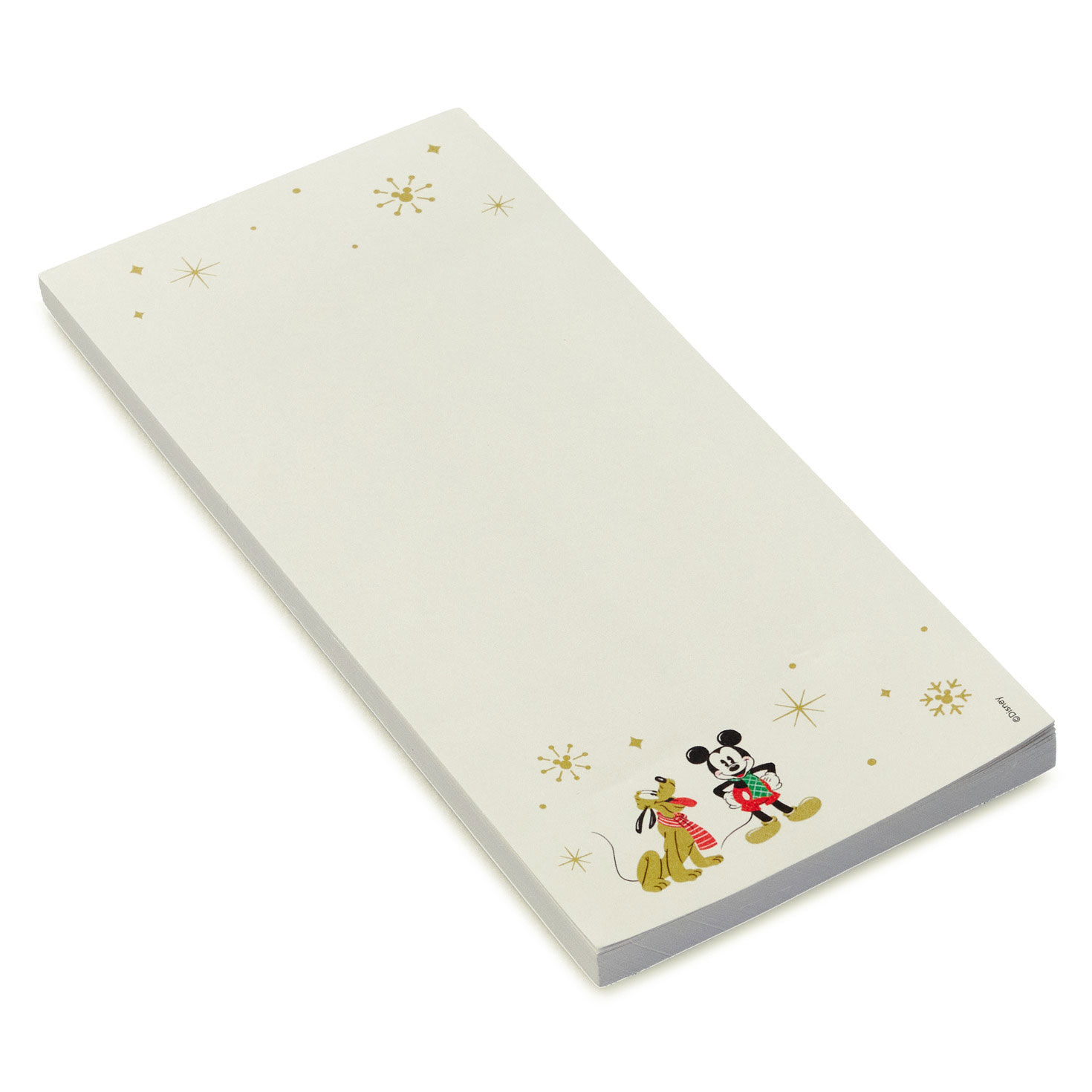 Disney Mickey and Pluto Holiday Note Pad, 75 Sheets