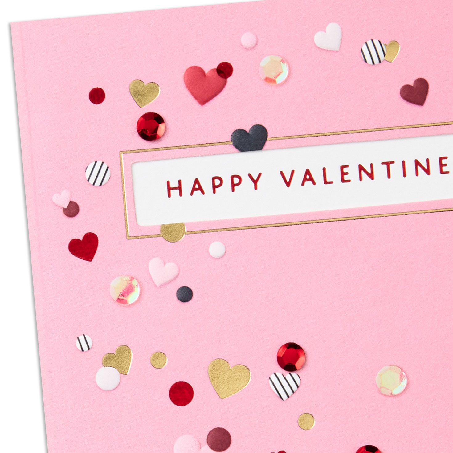 Heart Confetti Envelope Valentine's Day Card Card Front Detail image number 4