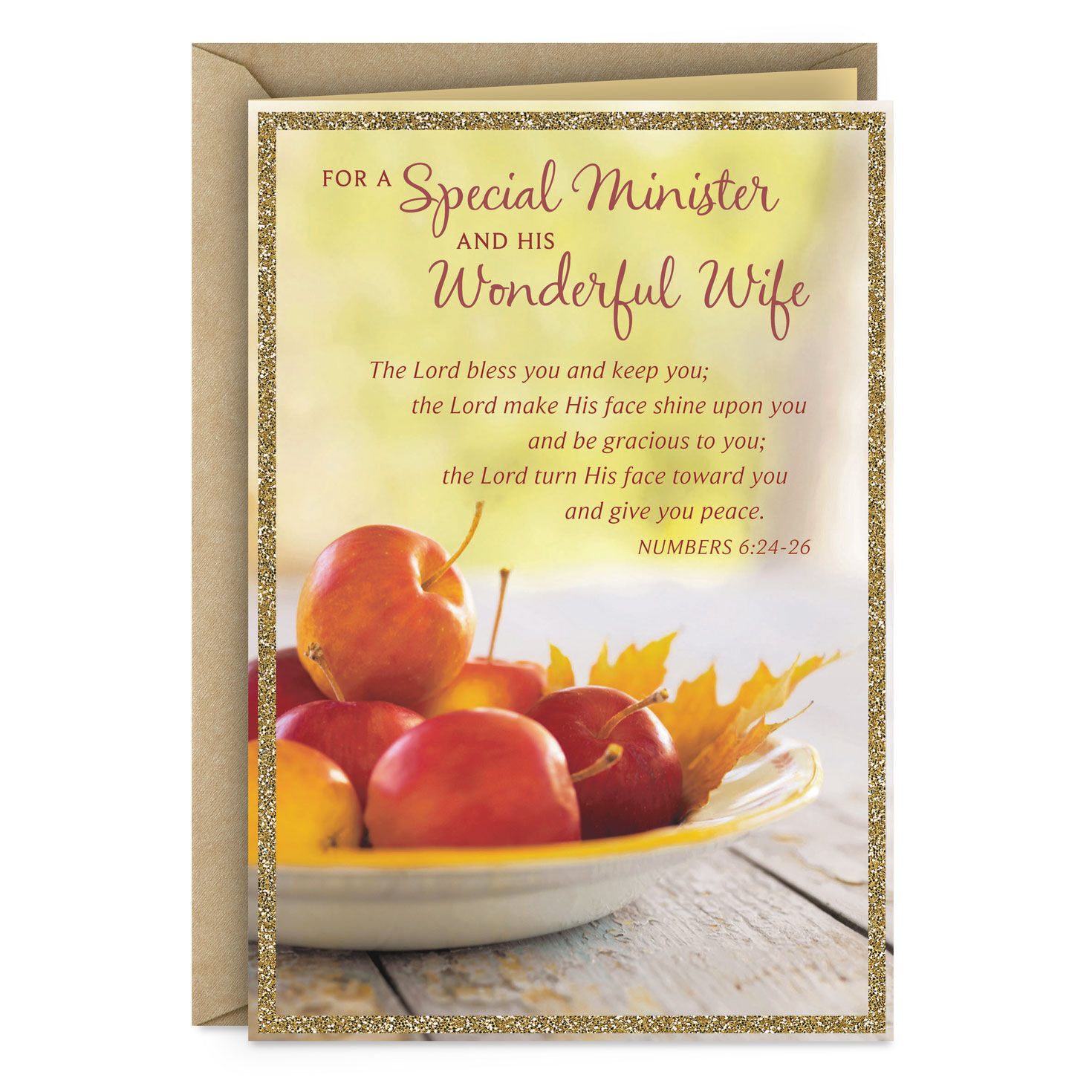 A Blessing for Your Faithful Service Religious Clergy Appreciation Card for Minister and Wife