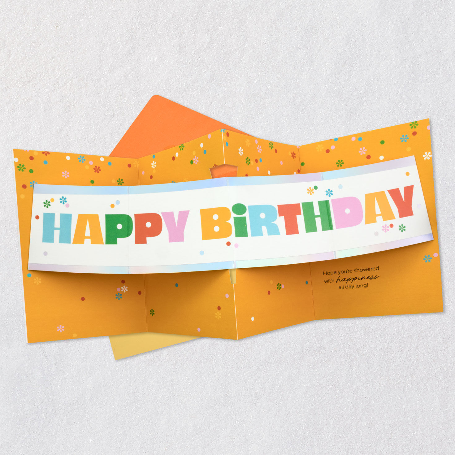 Colorful Confetti Birthday Card Open card with envelope image number 2