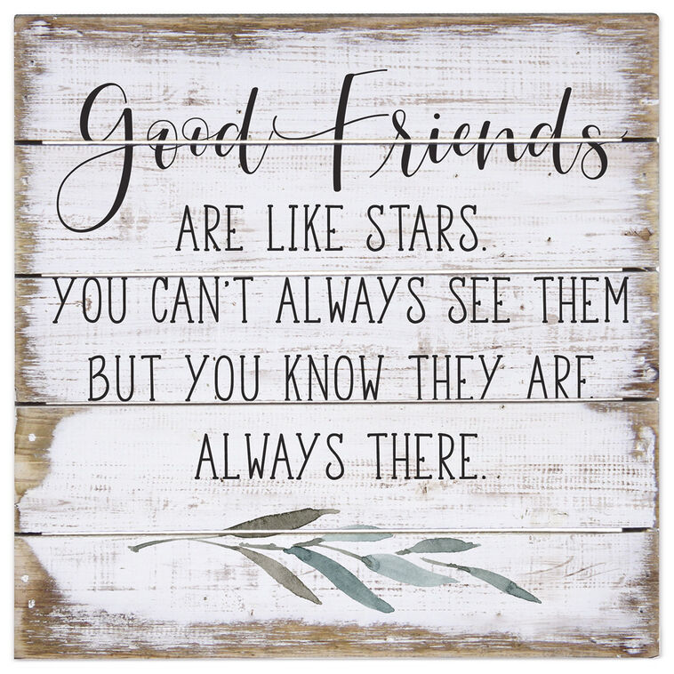 Good Friends Petite Pallet 8" Wood Quote Sign