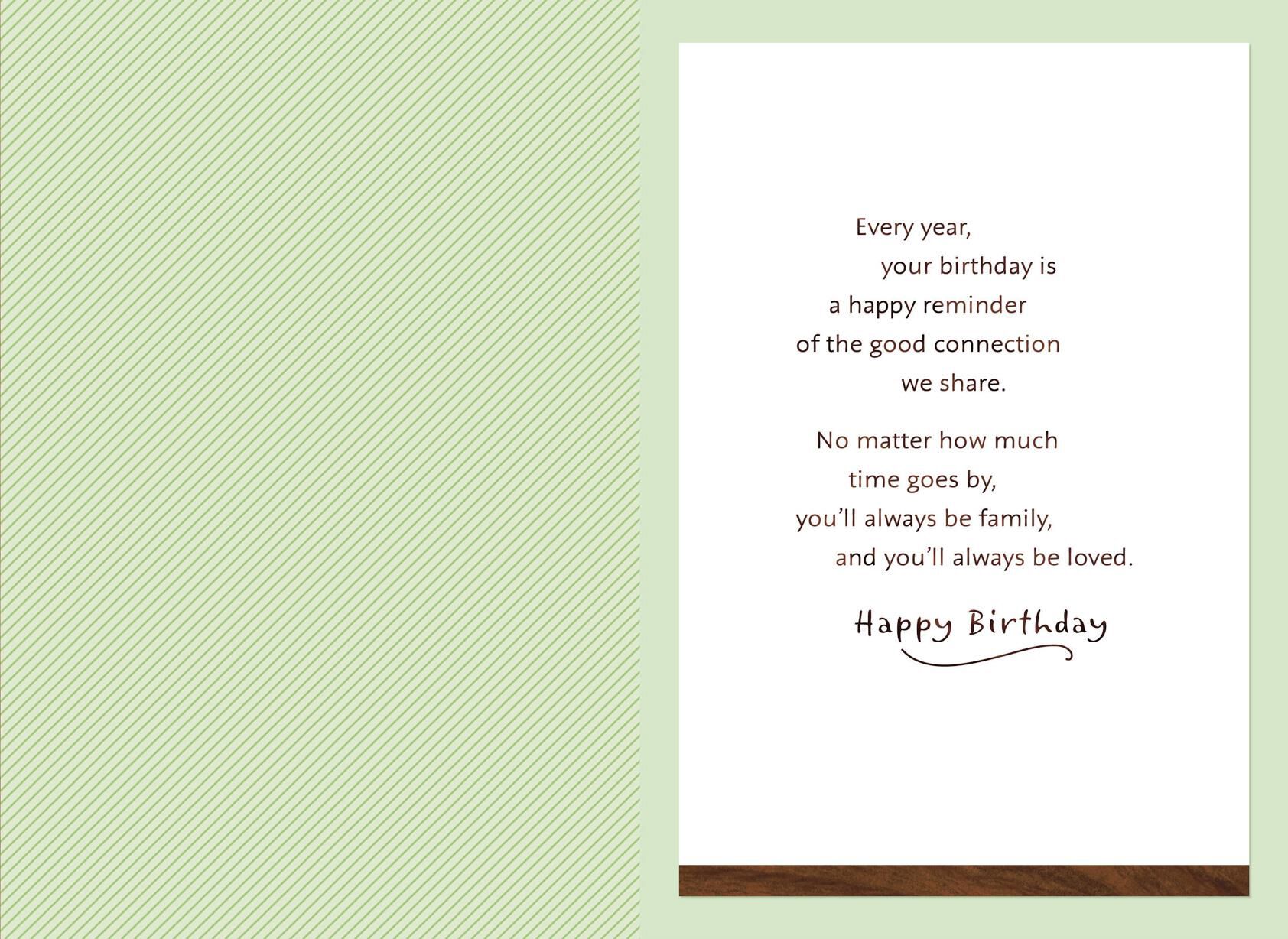 You'll Always Be Loved Birthday Card for Nephew