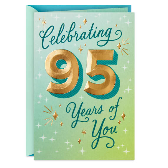 Smiles and Celebration 95th Birthday Card