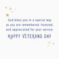 Patriotic Stars on Blue Religious Veterans Day Card Sentiment image number 2