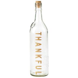 Thankful Glass Decorative Bottle, 14", Thankful Glass Decorative Bottle, 14", , large