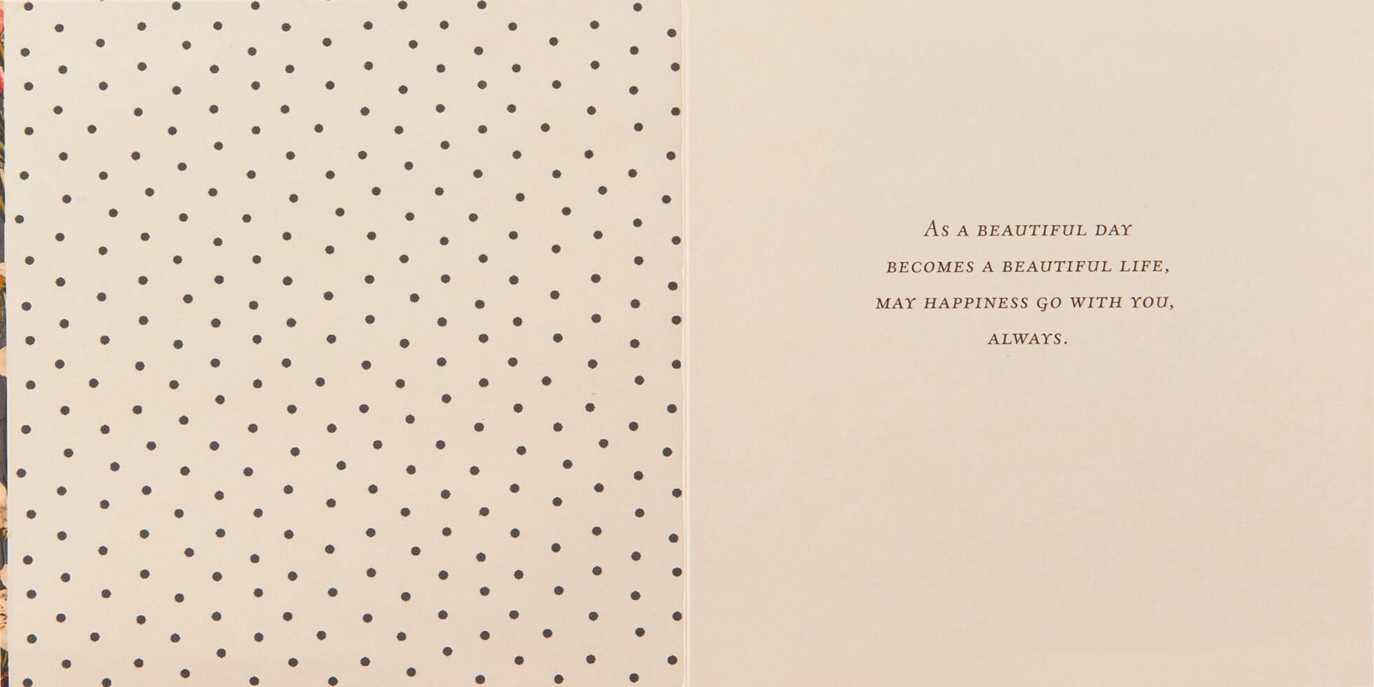 May Happiness Go With You Wedding Card