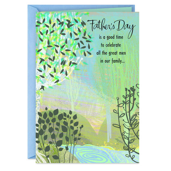 Celebrating Great Men Like You Father's Day Card for Family, , large image number 1