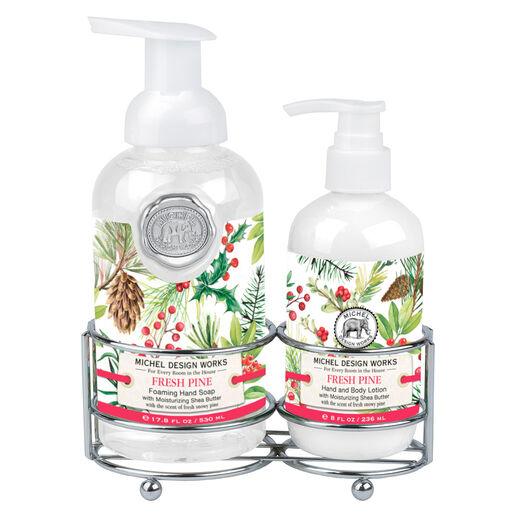 Michel Design Works Fresh Pine-Scented Hand Care Caddy Set, 