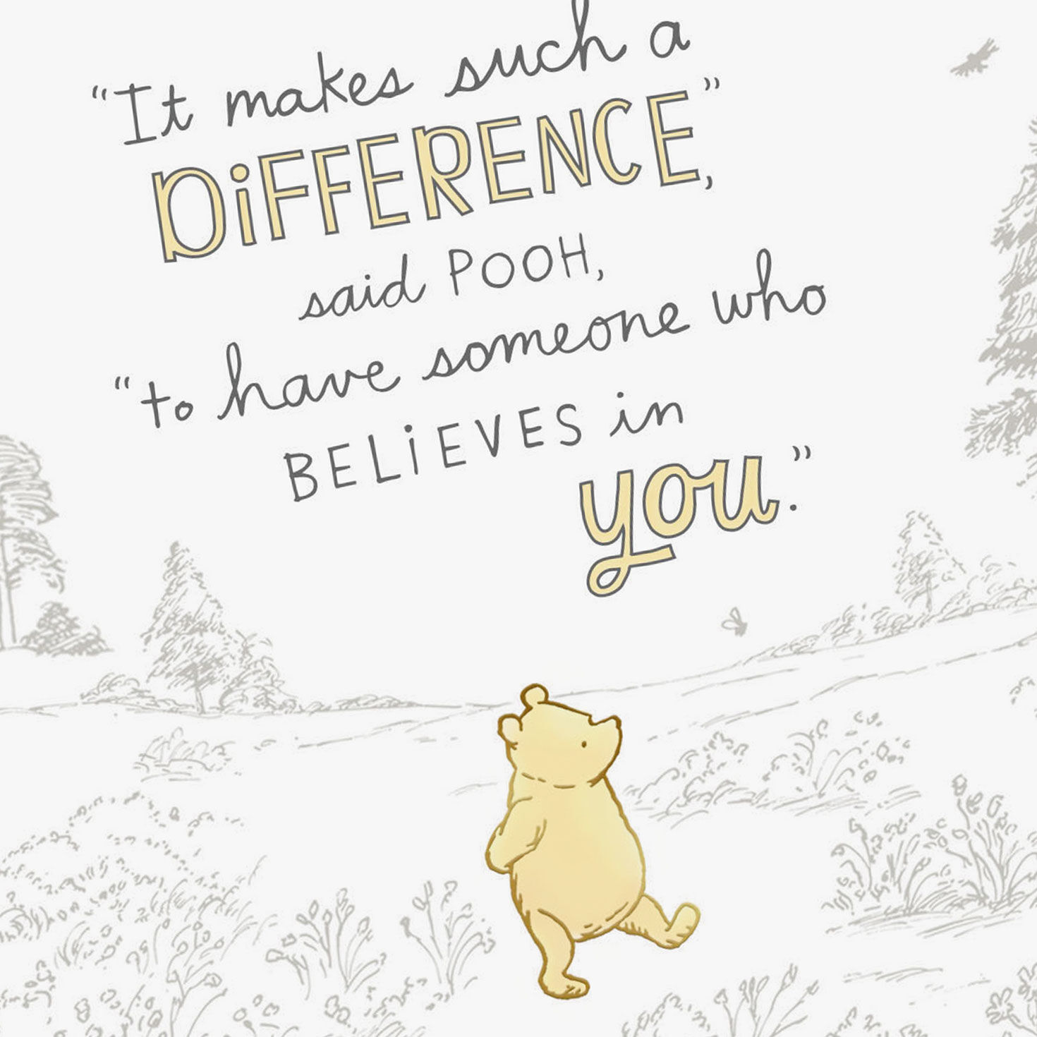 Winnie the Pooh Thank You Teacher Appreciation Card Card Front Detail image number 4