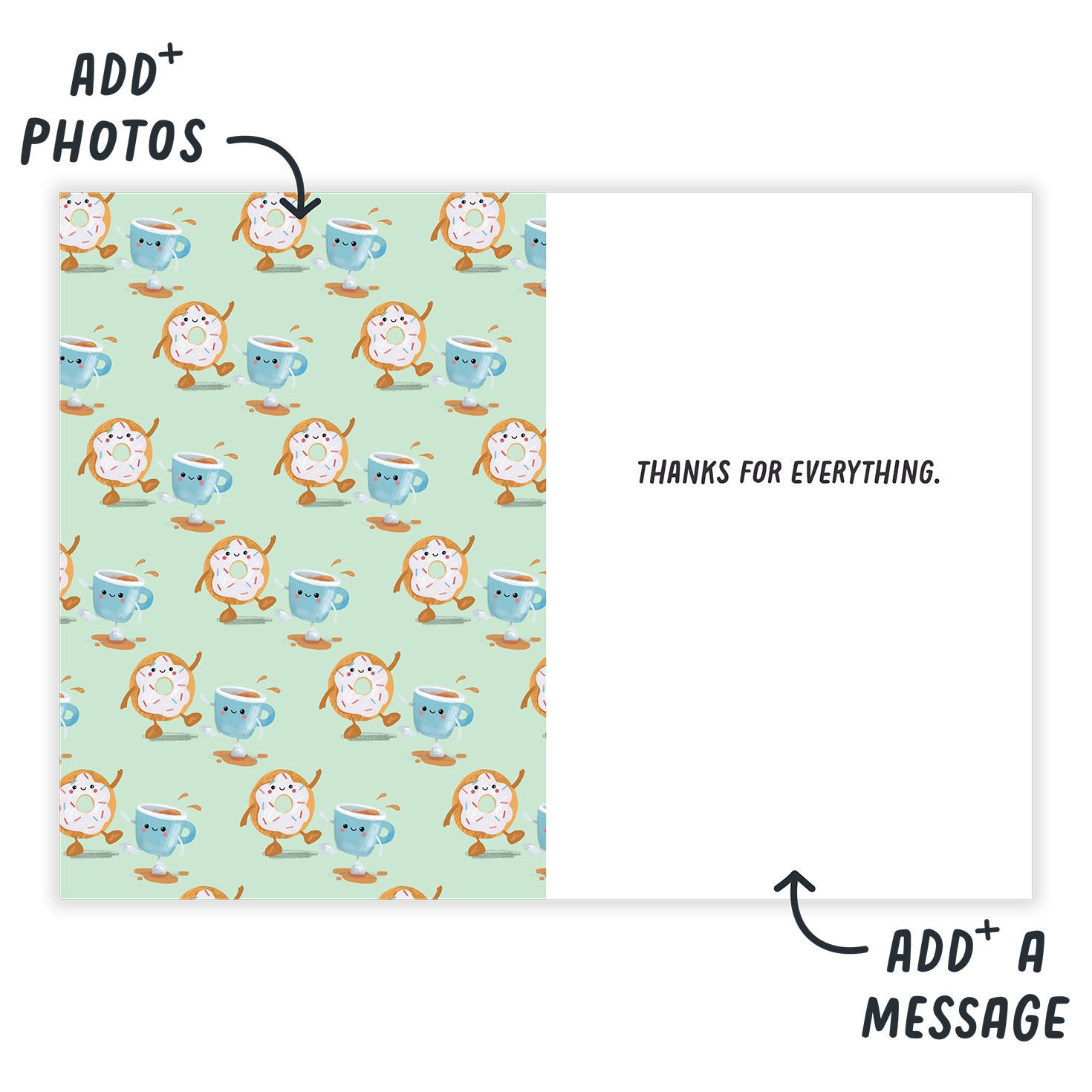 Donut and Latte Punny Thank-You eCard, , large image number 3