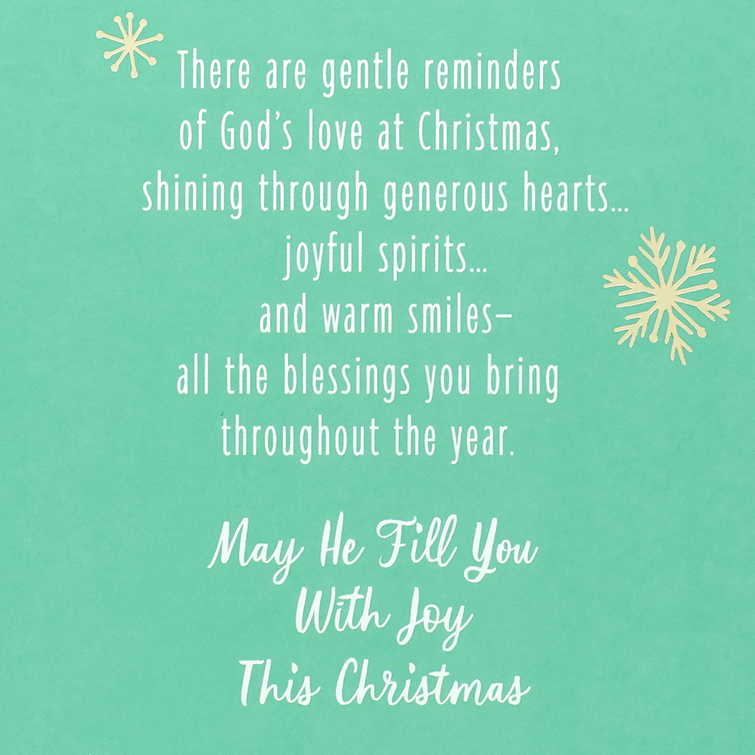 Mittens and Red Present Religious Christmas Card Sentiment image number 2