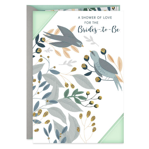 A Shower of Love Wedding Shower Card for Two Brides-to-Be, 