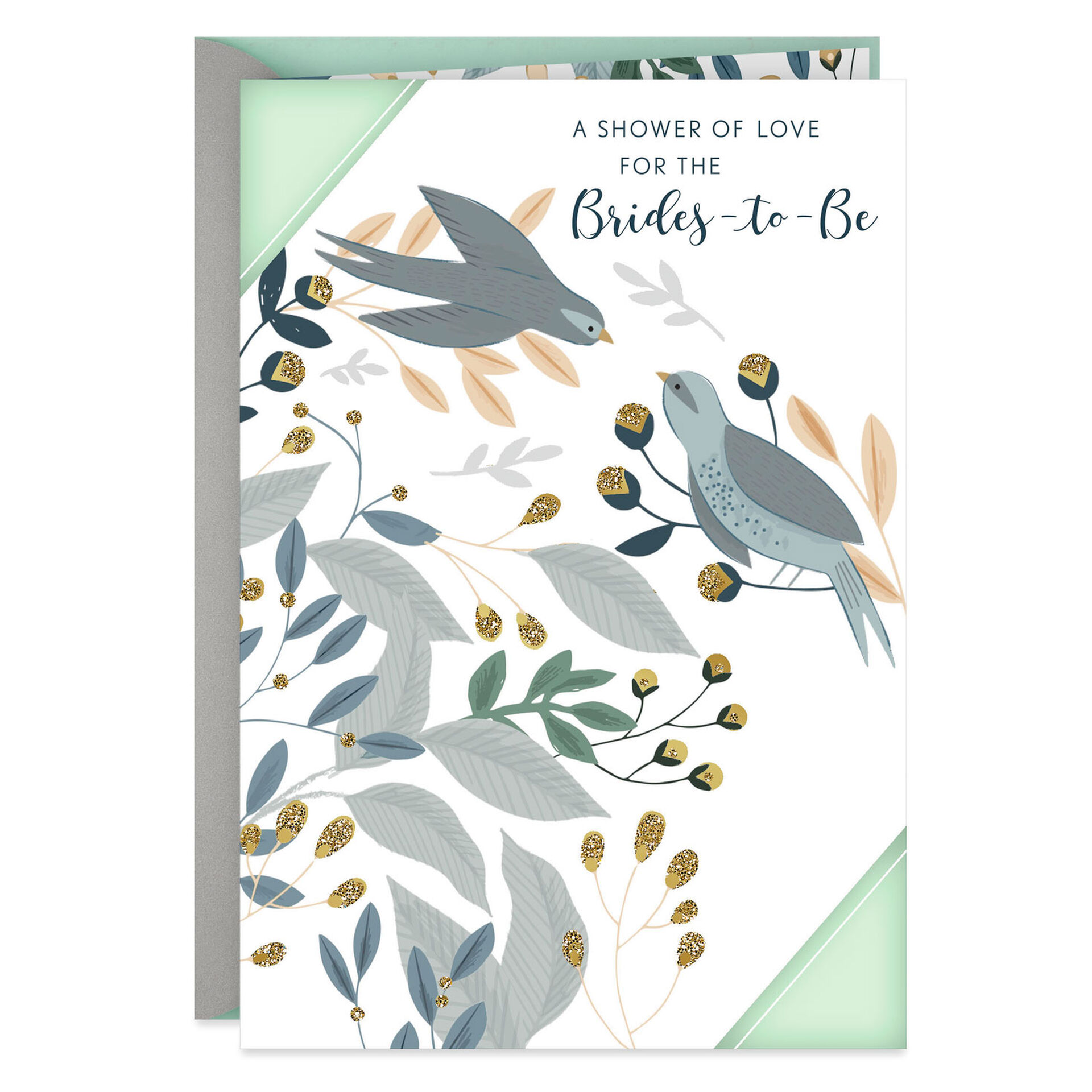 A Shower of Love Wedding Shower Card for Two BridestoBe Greeting