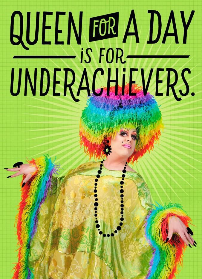 Drag Queen for a Day Blank Card