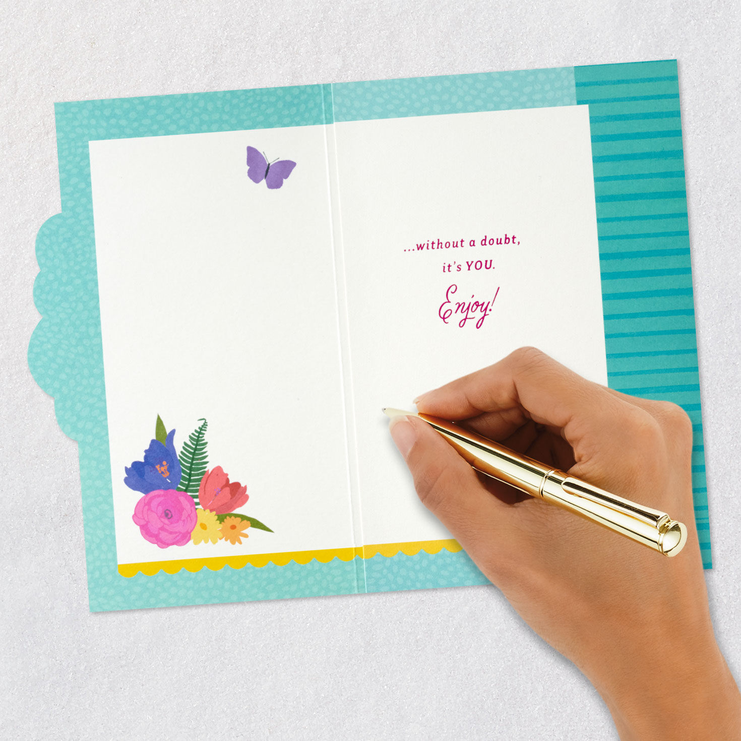 Colorful Bouquet Mother's Day Card Signing card image number 6