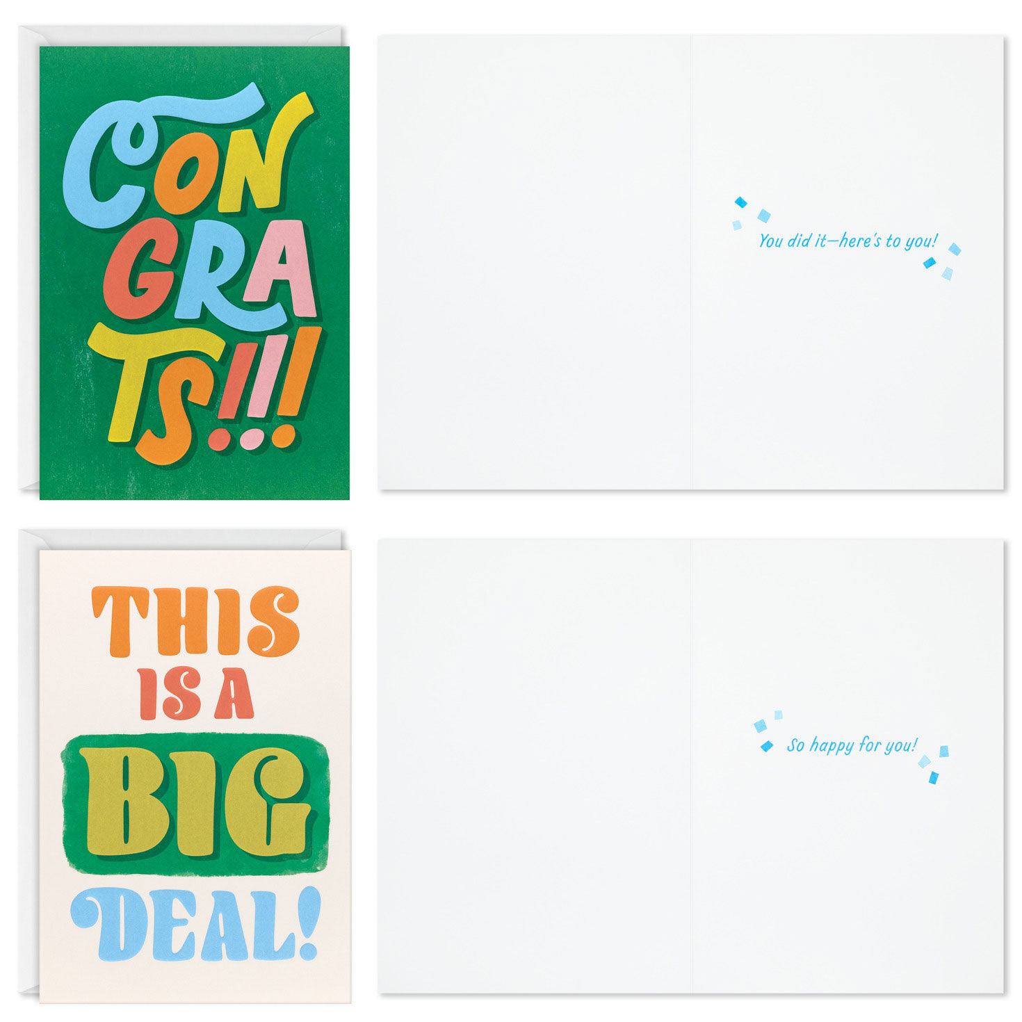 Modern Lettering Congratulations Cards Assortment card fronts with sentiment image number 4