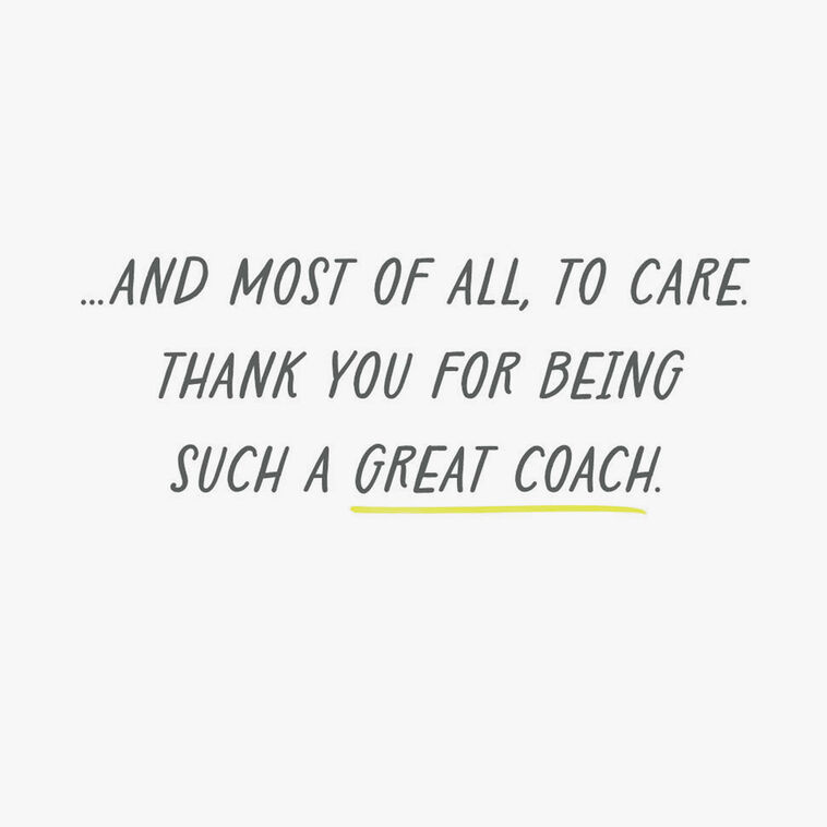 Sports Whistle on Blue Coach Thank You Card Sentiment image number 2