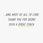 Sports Whistle on Blue Coach Thank You Card Sentiment image number 2