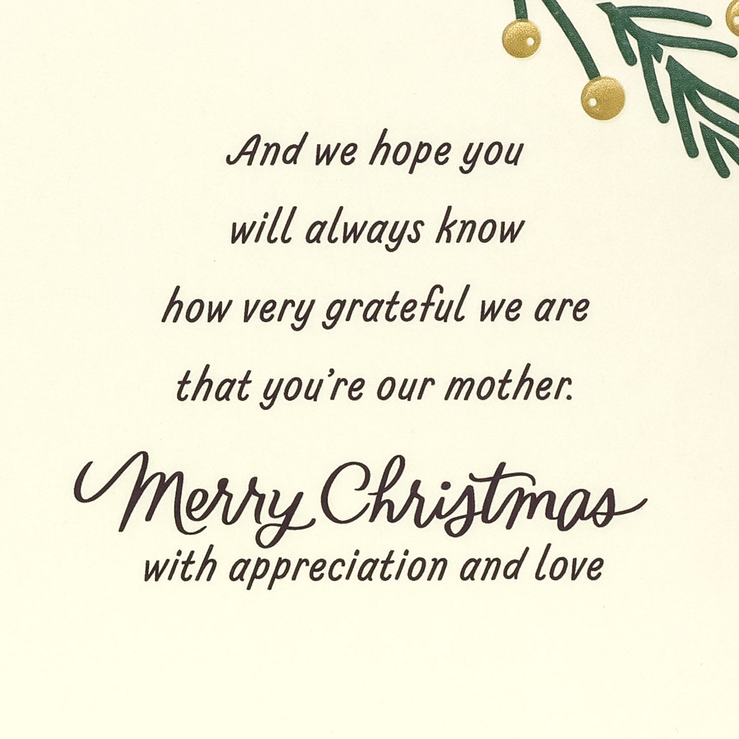 Bible Verse on Ornament Christmas Card for Mom Sentiment image number 3