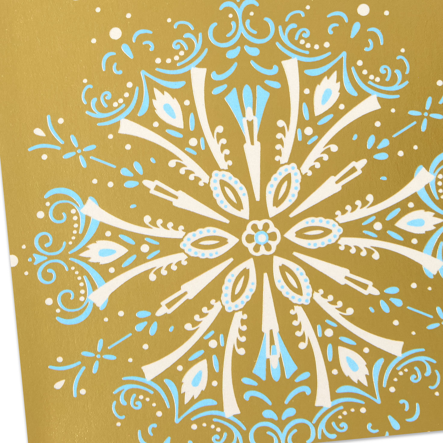 Snowflake on Gold Money Holder Christmas Card Pack Cover Detail image number 5