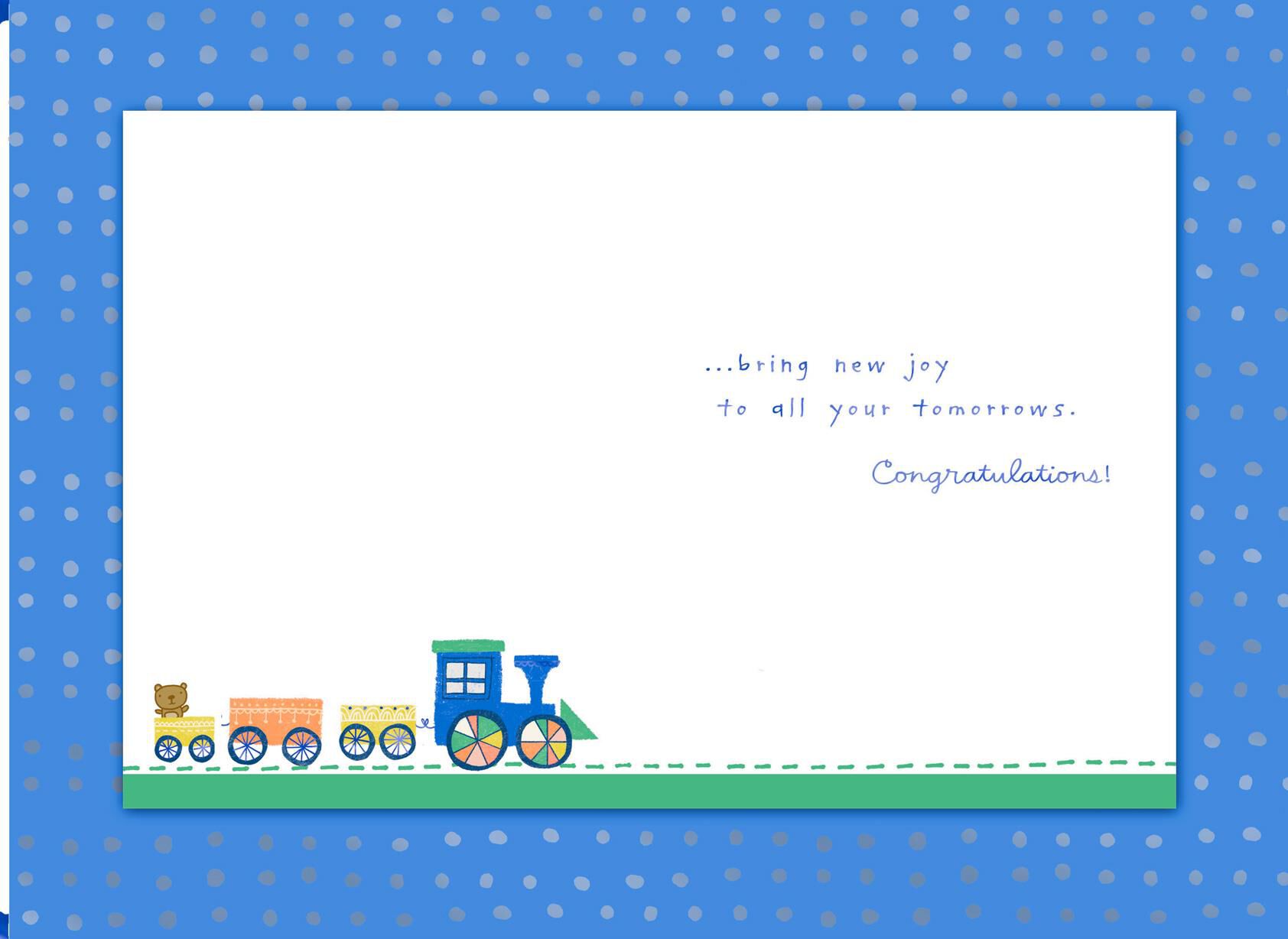 Toy Train New Baby Card