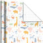 Pastel Animals Jumbo Wrapping Paper, 90 sq. ft., , large image number 1