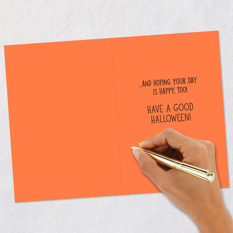 Thinking Smiley Thoughts of You Halloween Card, , large image number 6