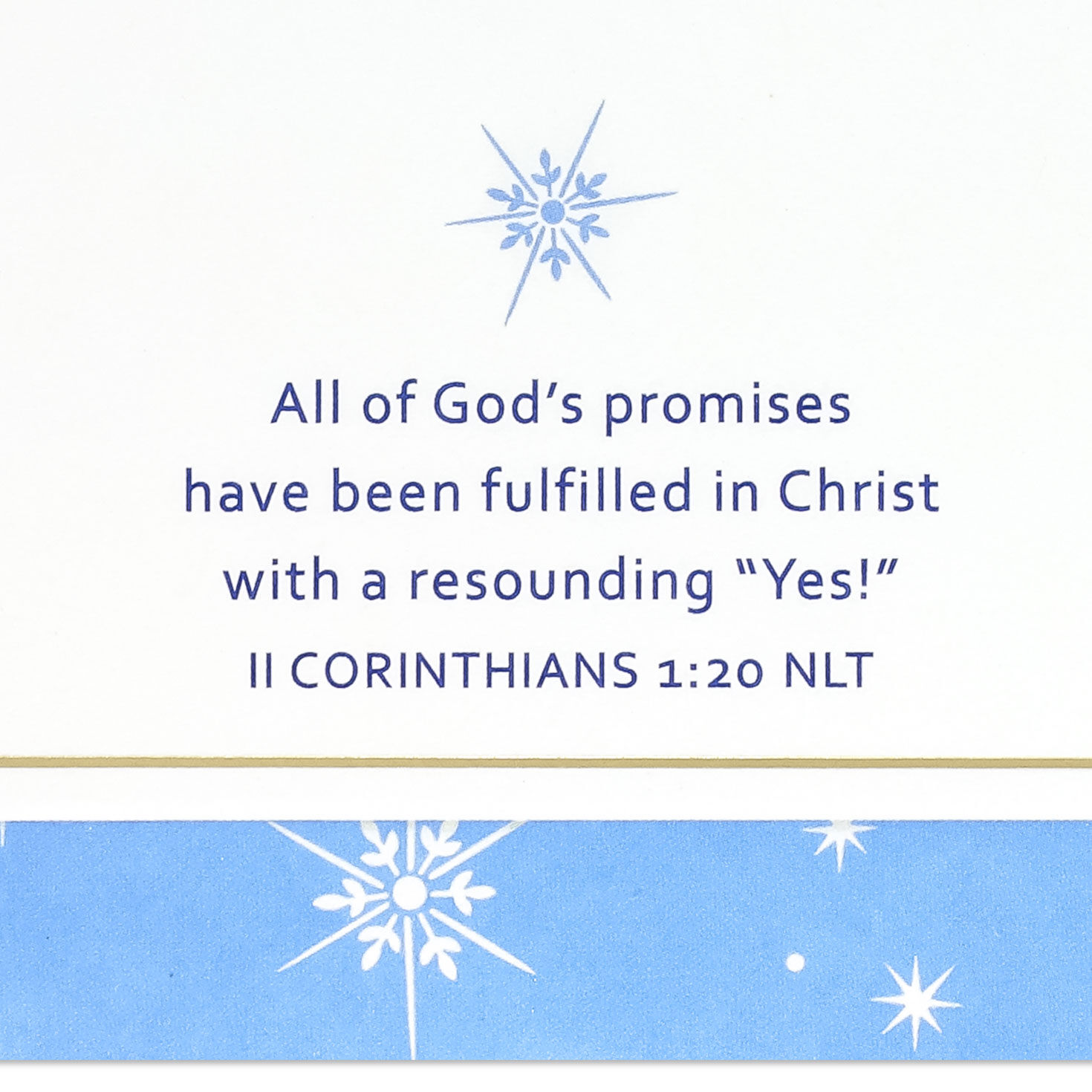Blue and White Nativity Scene Religious Christmas Card scripture image number 3