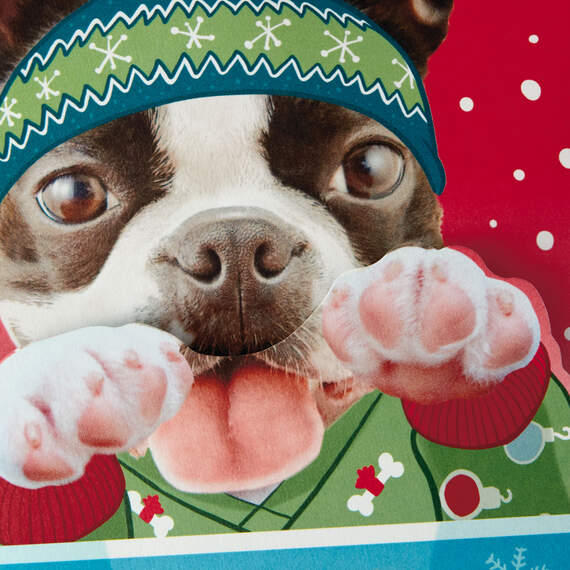 Ticklish Puppy Christmas Card With Sound and Motion, , large image number 4