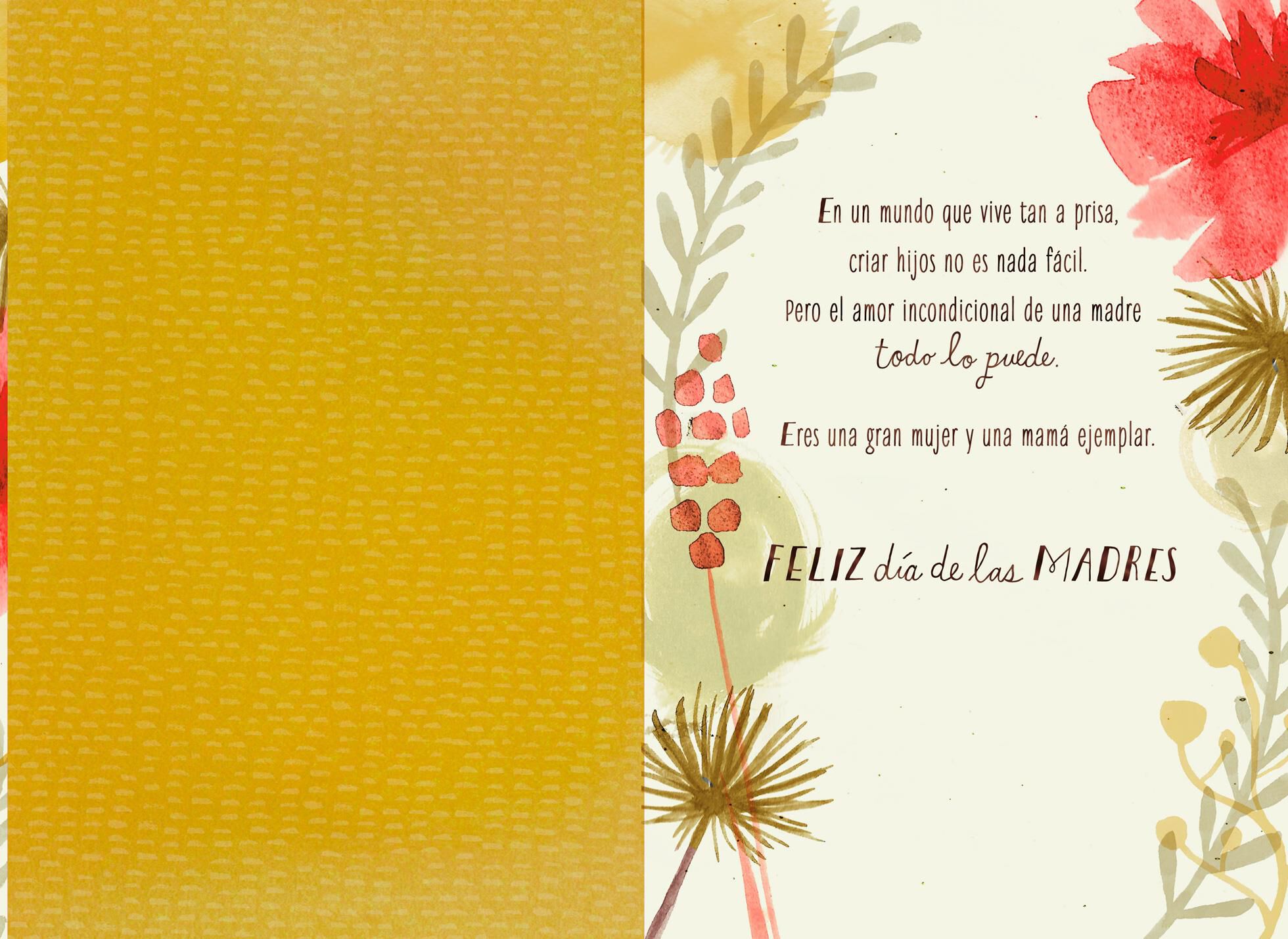 Mixed Flowers Spanish-Language Mother's Day Card