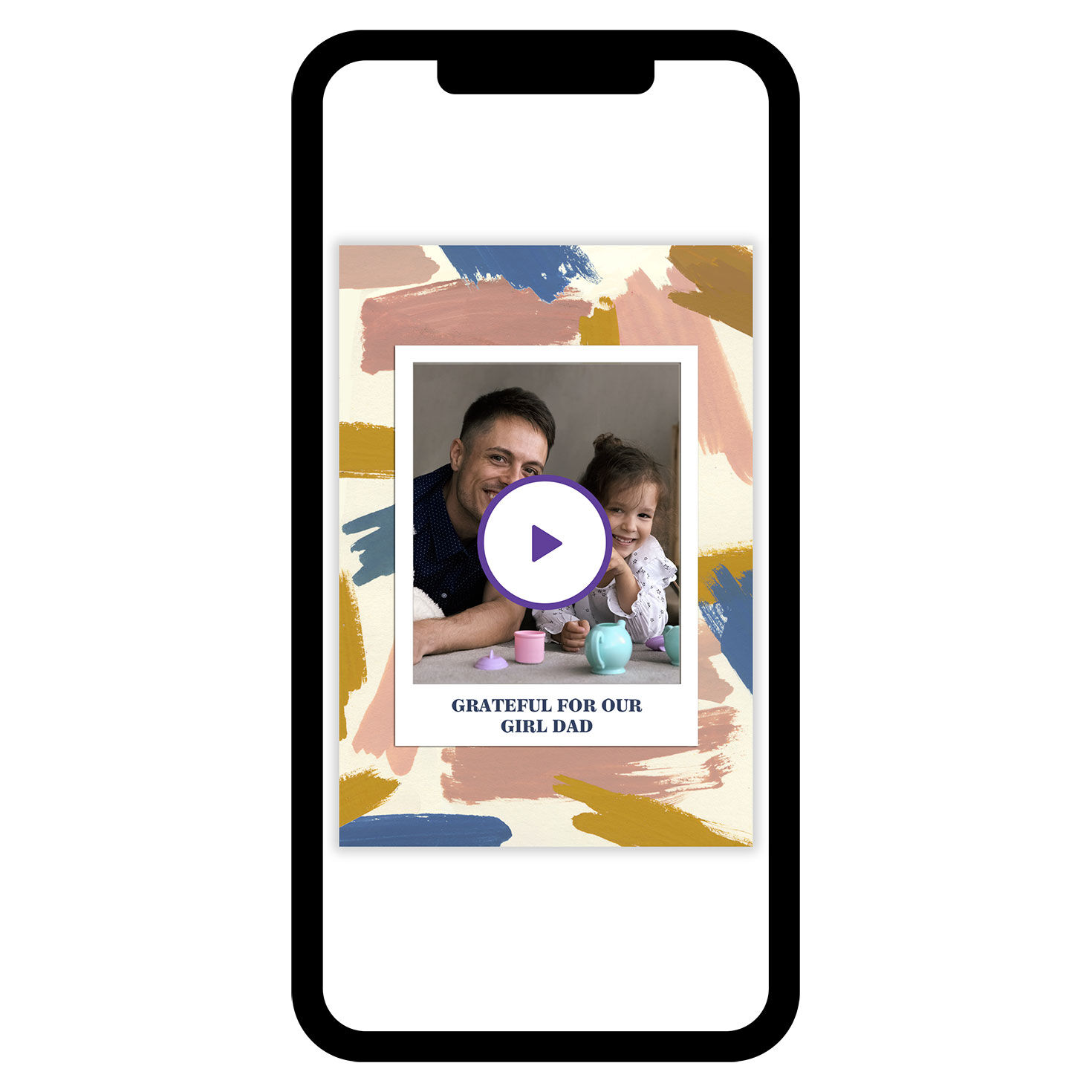 Abstract Brushstrokes Father's Day eCard