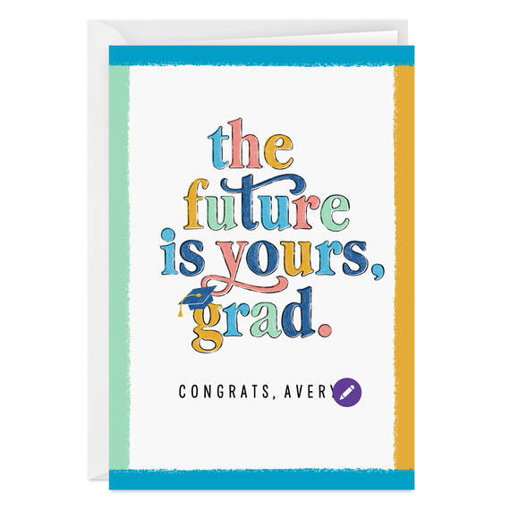 Personalized The Future Is Yours Graduation Card, , large image number 6