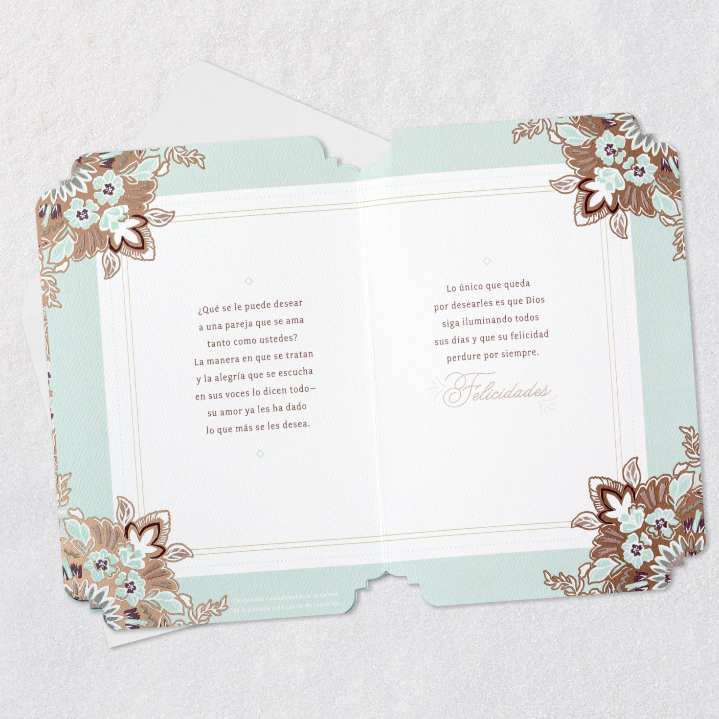 Joy Religious Spanish-Language Wedding Card for Couple With Prayer Card, , large image number 5