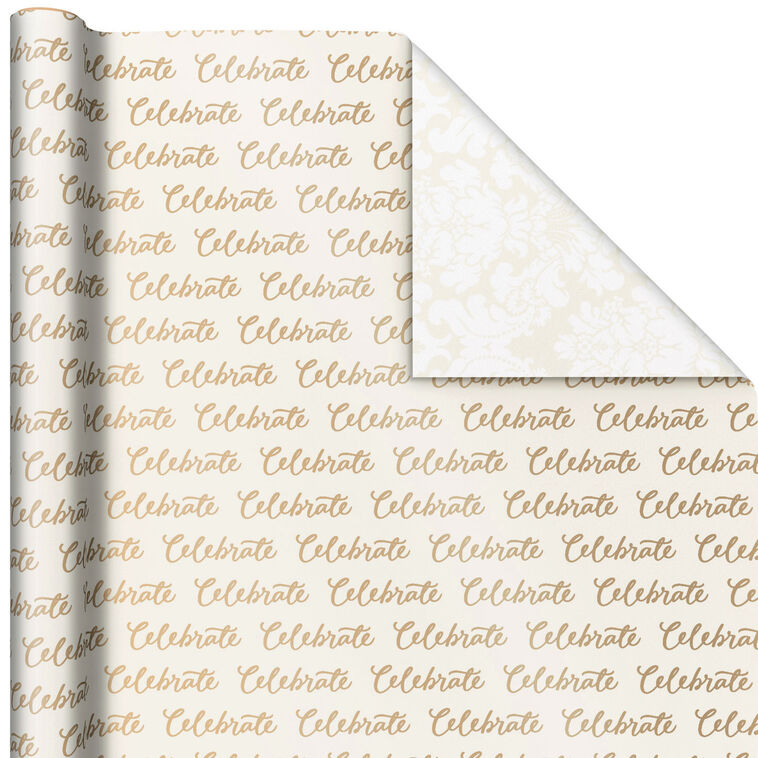 Pretty Pastels 3-Pack Reversible Wrapping Paper, 75 sq. ft. total, , large image number 6