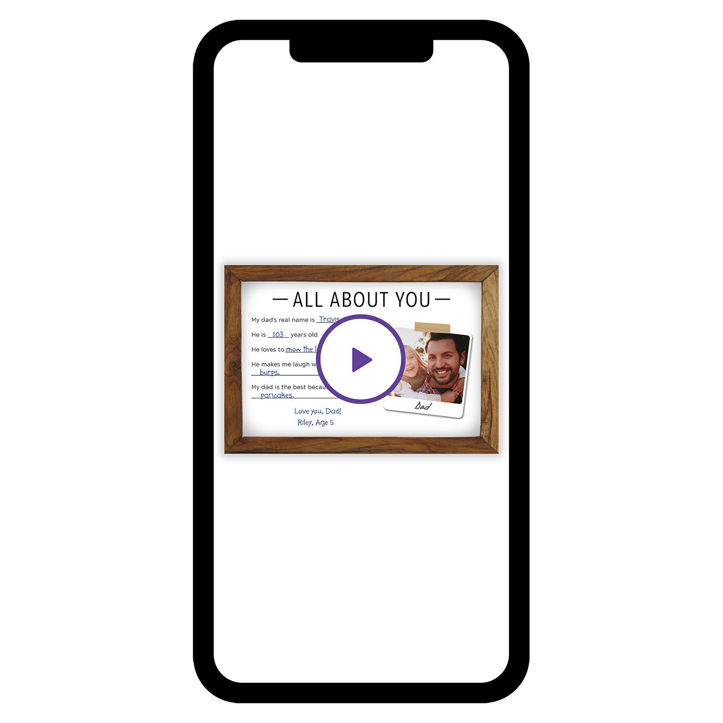 All About Dad Fun List Love eCard