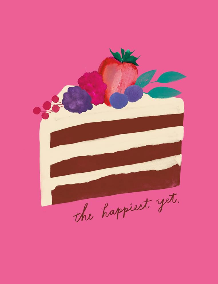 Happiest Yet Layer Cake Birthday Card