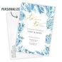 To Have and To Hold Blue Florals Wedding Invitation, , large image number 2