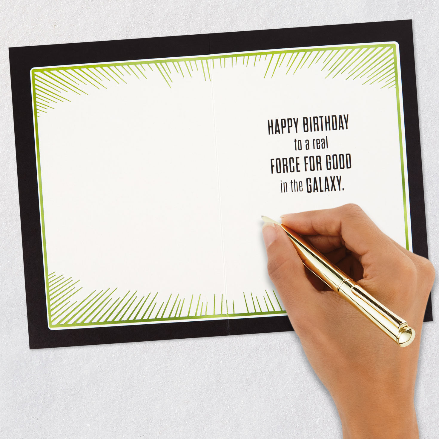 Star Wars Yoda Force for Good Nephew Birthday Card Signing card image number 6