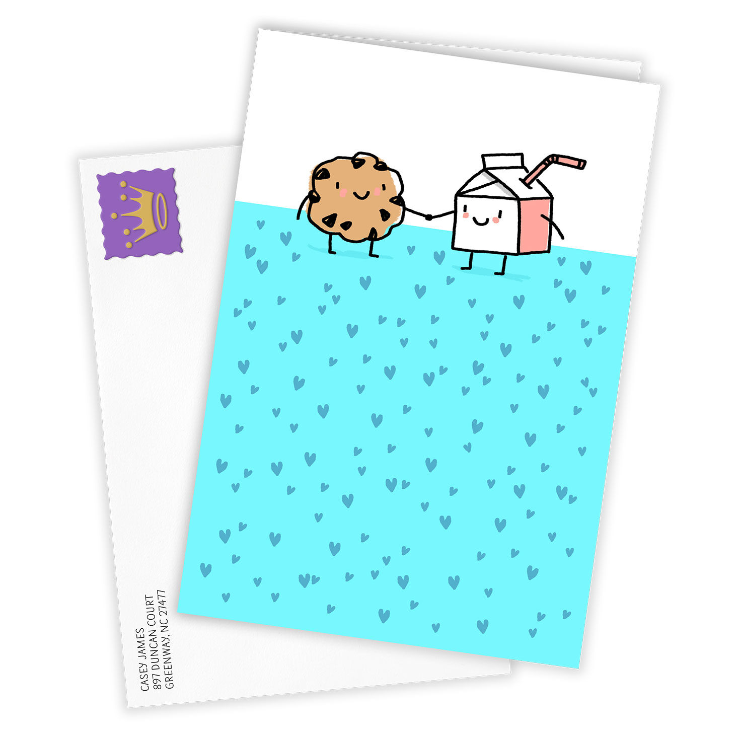 Milk & Cookie Custom Love Card, , large image number 2