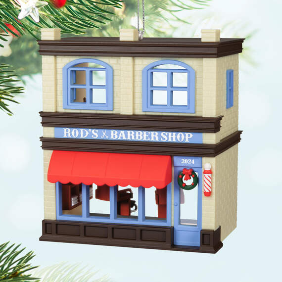 Nostalgic Houses and Shops Rod's Barbershop 2024 Ornament, , large image number 2