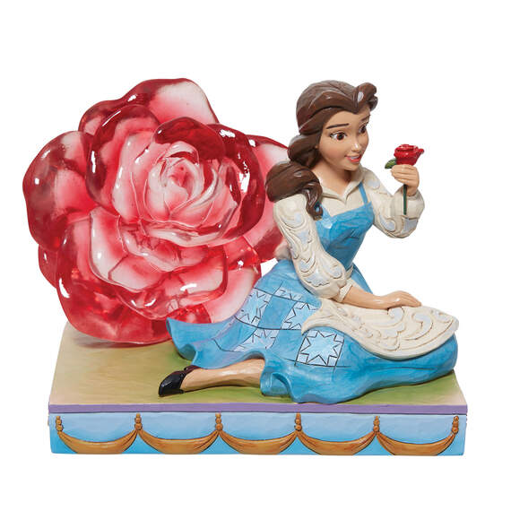 Jim Shore Disney Belle and Rose Figurine, 4.75"