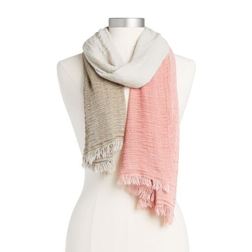 Demdaco Pink and Tan Ombré Our Bond Daughter's Scarf, 
