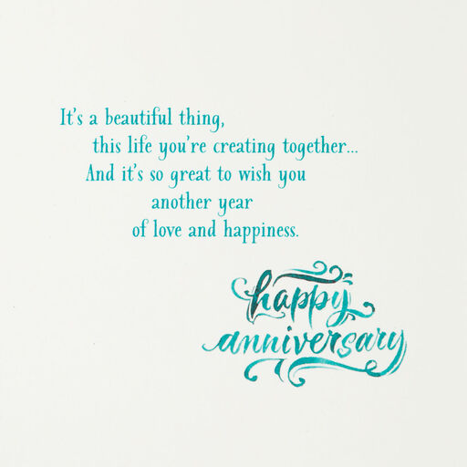 Another Year of Love Anniversary Card for Son and His Wife, 