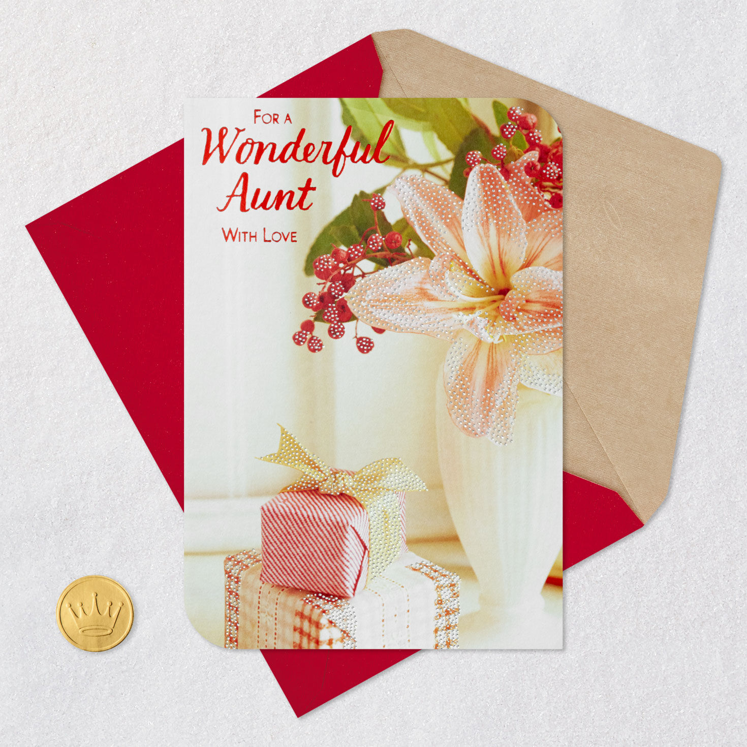 Thankful for an Aunt as Wonderful as You Christmas Card Greeting