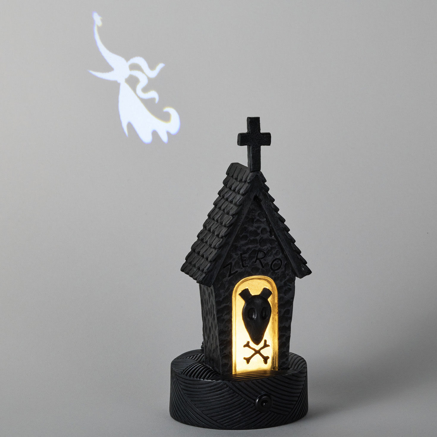 Disney Tim Burton's The Nightmare Before Christmas Zero's Doghouse Decoration With Light Projection